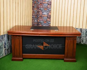 Modern Executive Office Desk -Mahogany
