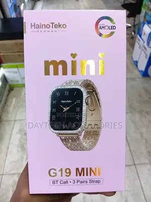Haino Teko G19 Mini Smart Watch for Ladies in Rose Gold.