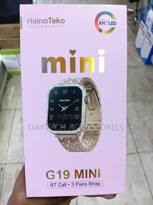 Haino Teko G19 Mini Smart Watch for Ladies in Rose Gold.