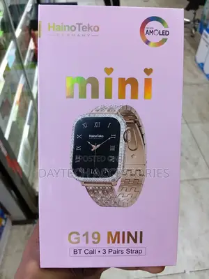 Haino Teko G19 Mini Smart Watch With 3 Set Strap for Ladies.