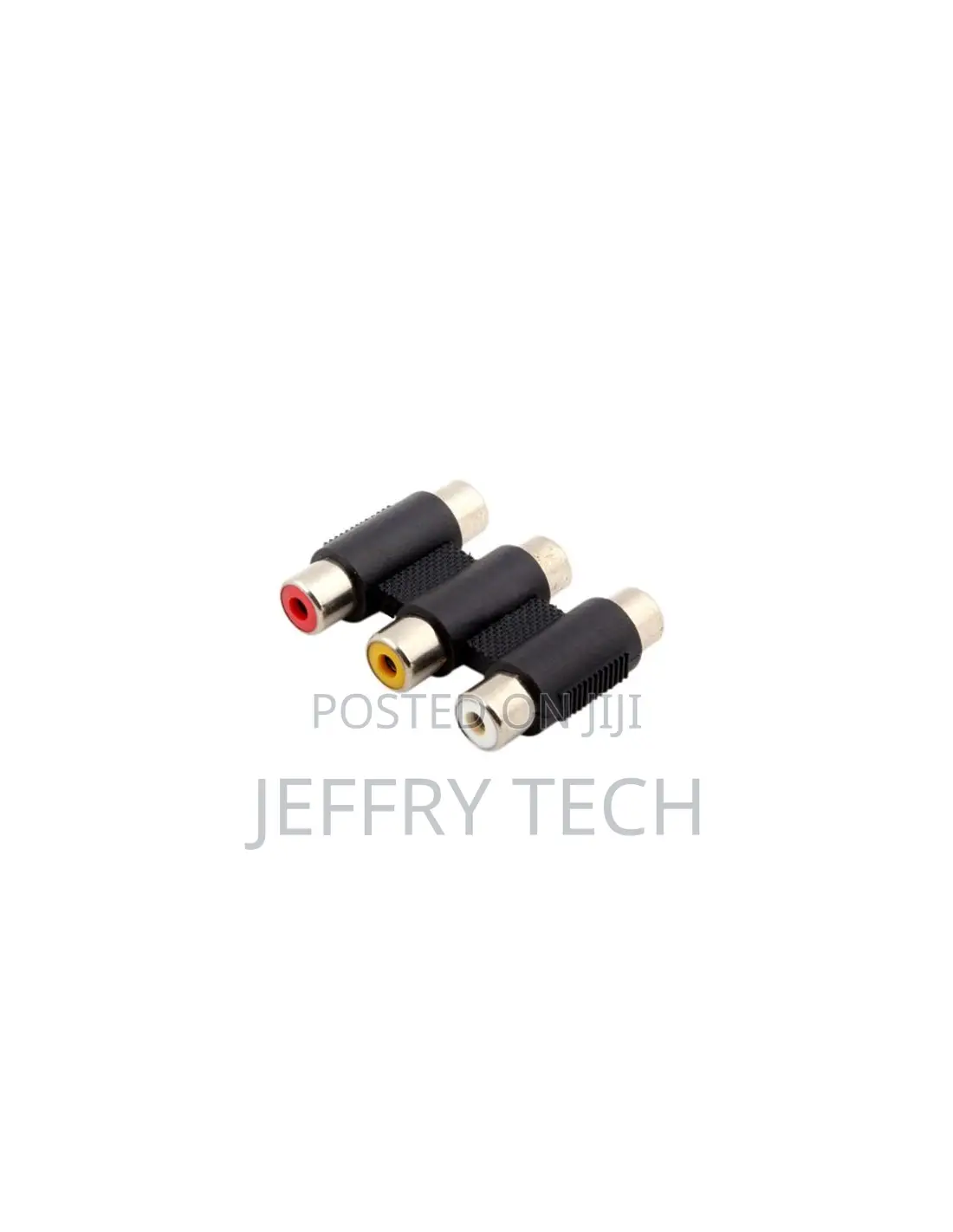 Joiner Coupler 3x RCA Female Audio AdapterJoiner Coupler 3x RCA Female