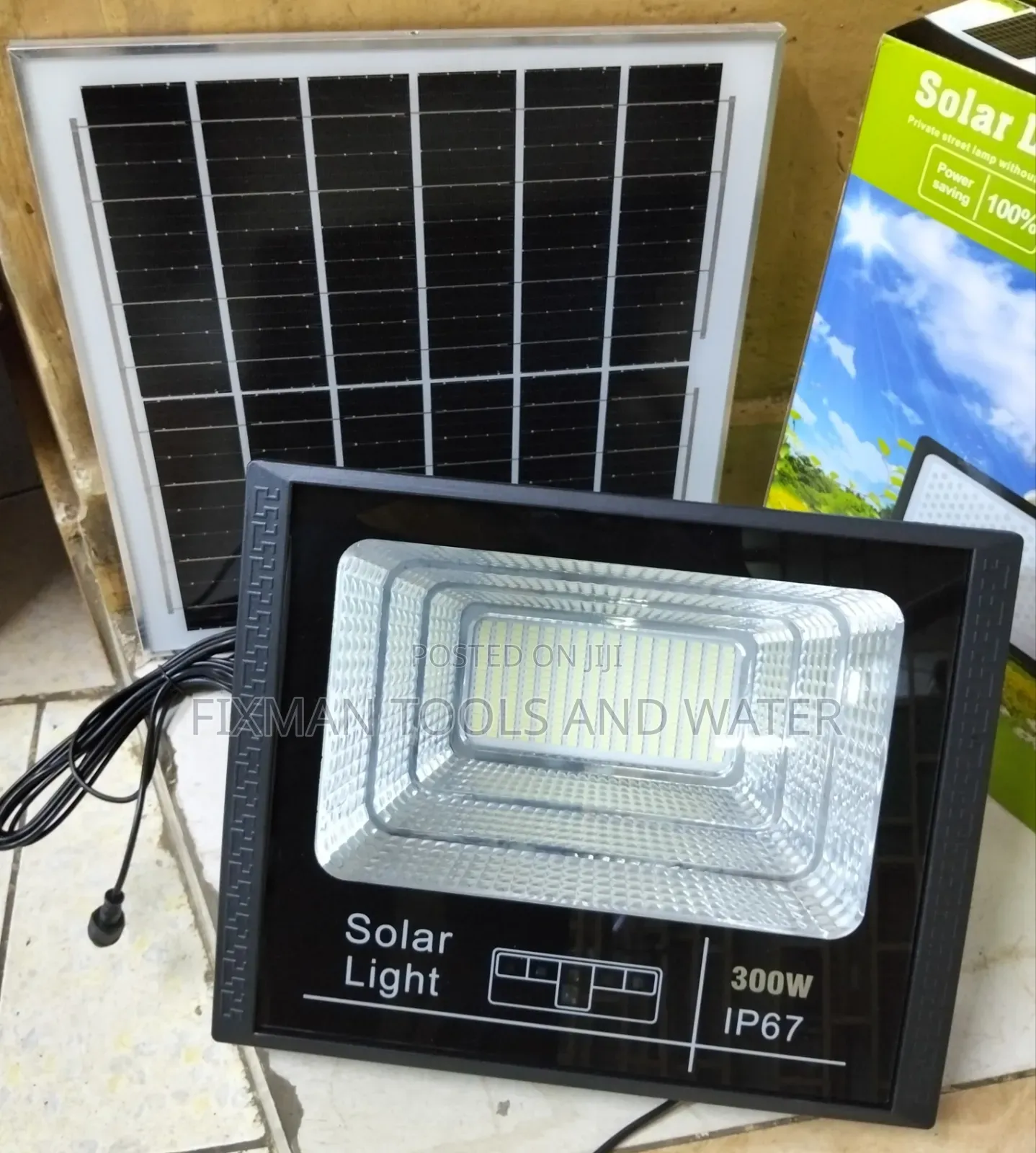 Large View LED Solar Lights 300 Watts SET 16 HRS WORKING