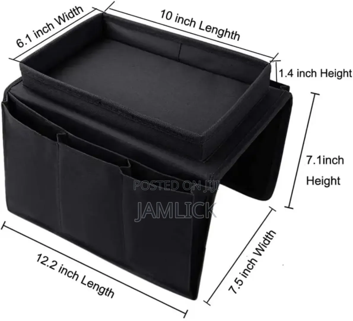Couch Armrest Organizer – Black - Pm