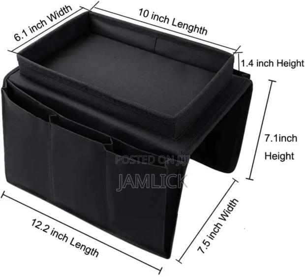 Couch Armrest Organizer – Black - Pm - thumbnail 2