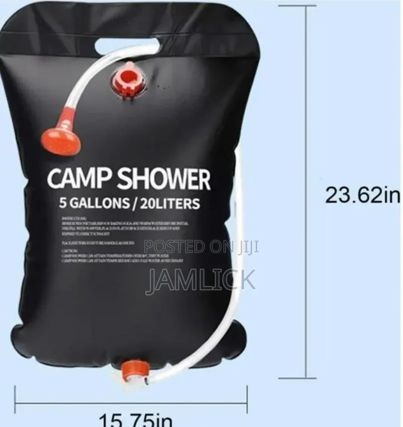 Black 20L Camping Shower Bag - Pm