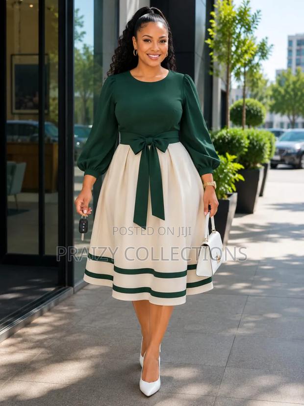 Grace Bow Waist Midi Dress