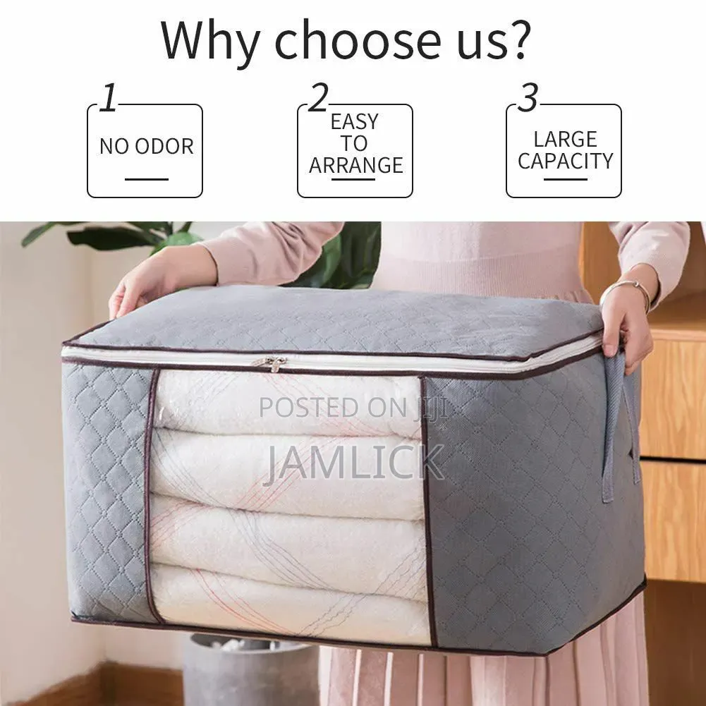 80L Clear Front Foldable Clothes Organizer Bag - Pm