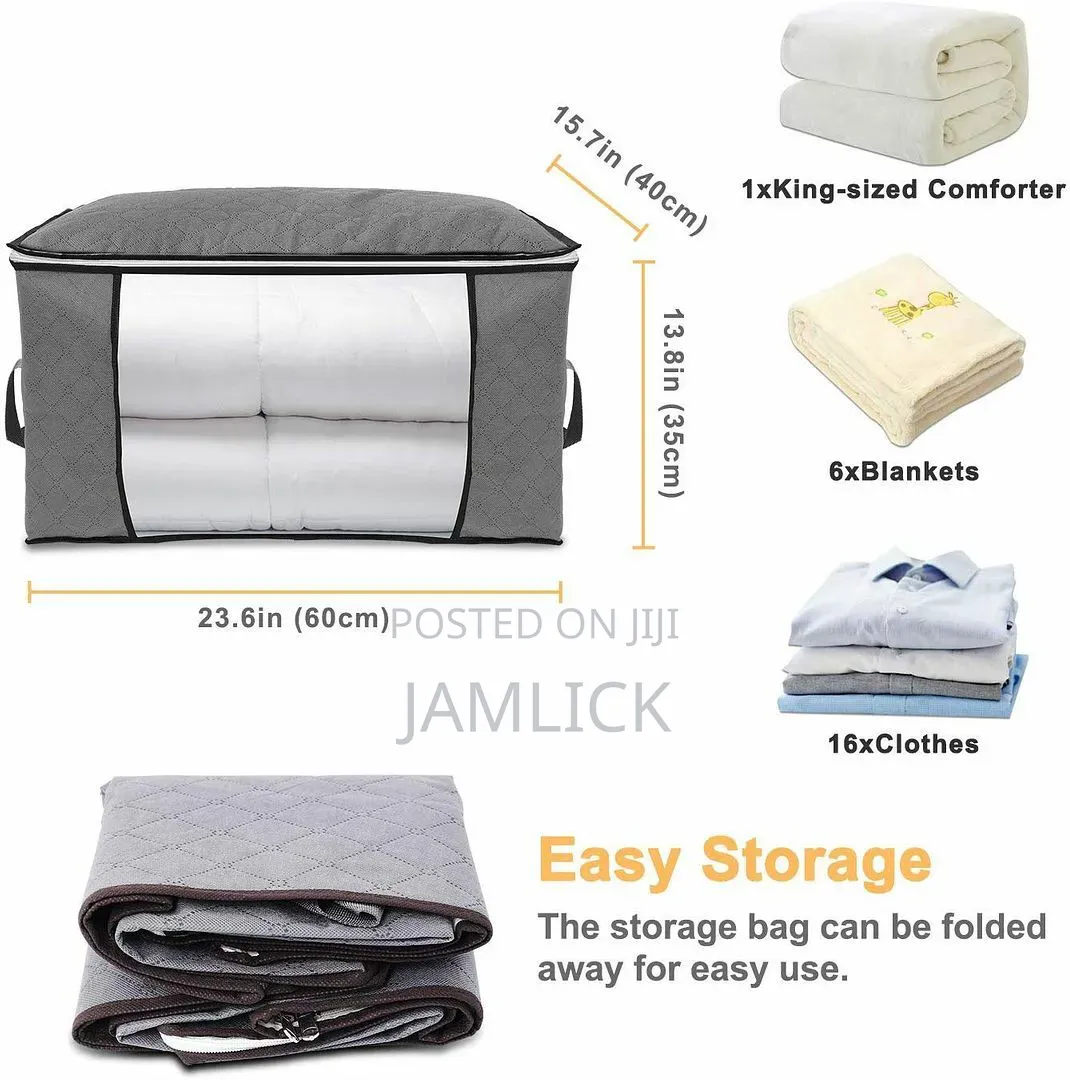 80L Clear Front Foldable Clothes Organizer Bag - Pm