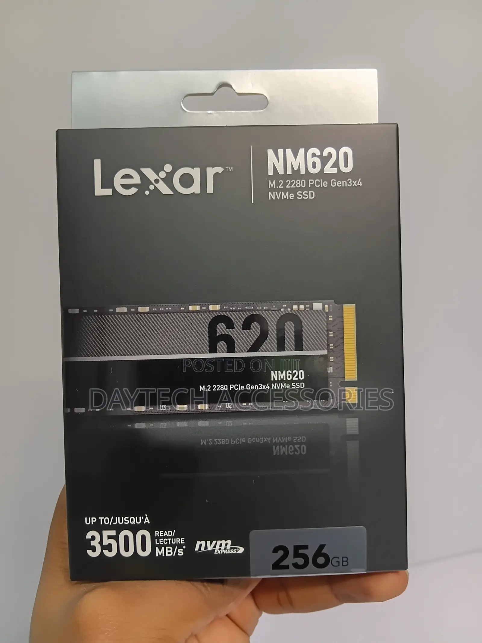 This Is a Lexar NM620 M.2 2280 NVMe SSD With a Capacity of 256GB.