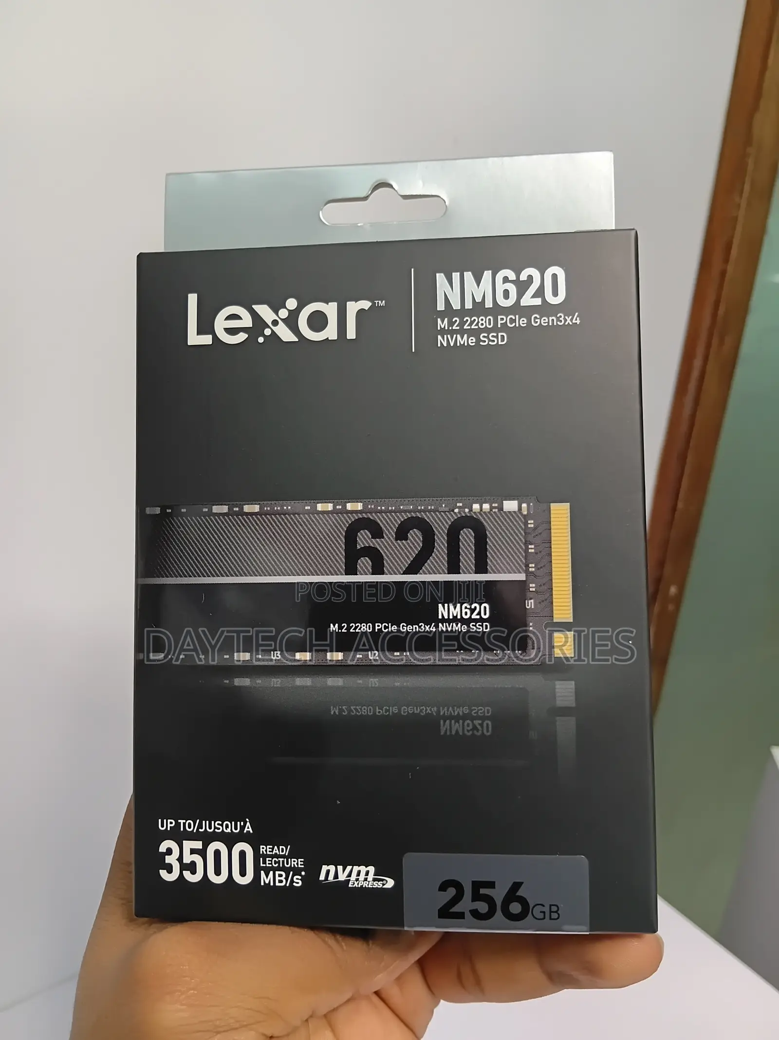 This Is a Lexar NM620 M.2 2280 NVMe SSD With a Capacity of 256GB.