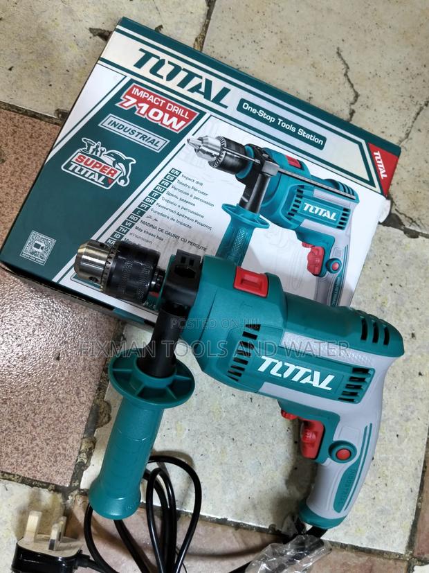 Portable Total Impact Drill 710 Watts With Hammer and FREE BITS - thumbnail 2