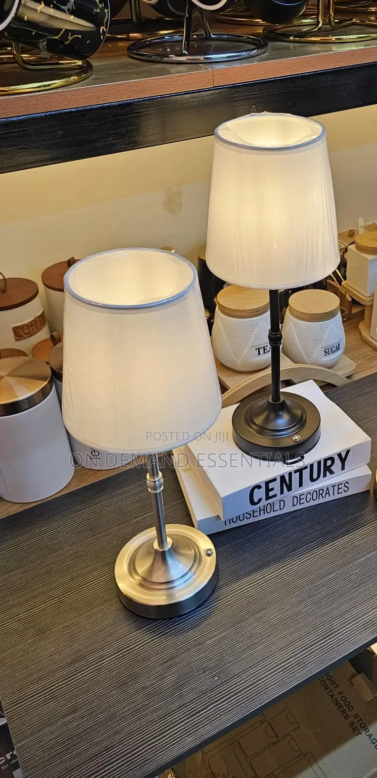 Vintage Metal Table Lamp – Rechargeable Cordless LED Bedside Lamp