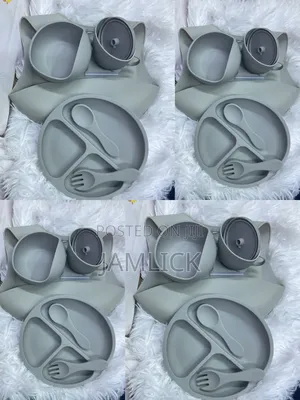 Grey 6-Piece Silicone Kids' Cutlery Set - Ny