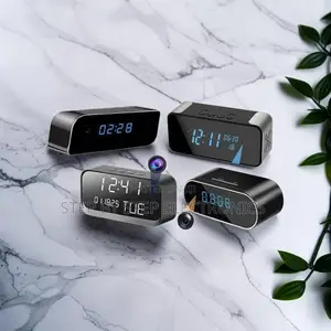 Wireless Secure Ultra HD WiFi Alarm Table Clock Hidden Spy Camera