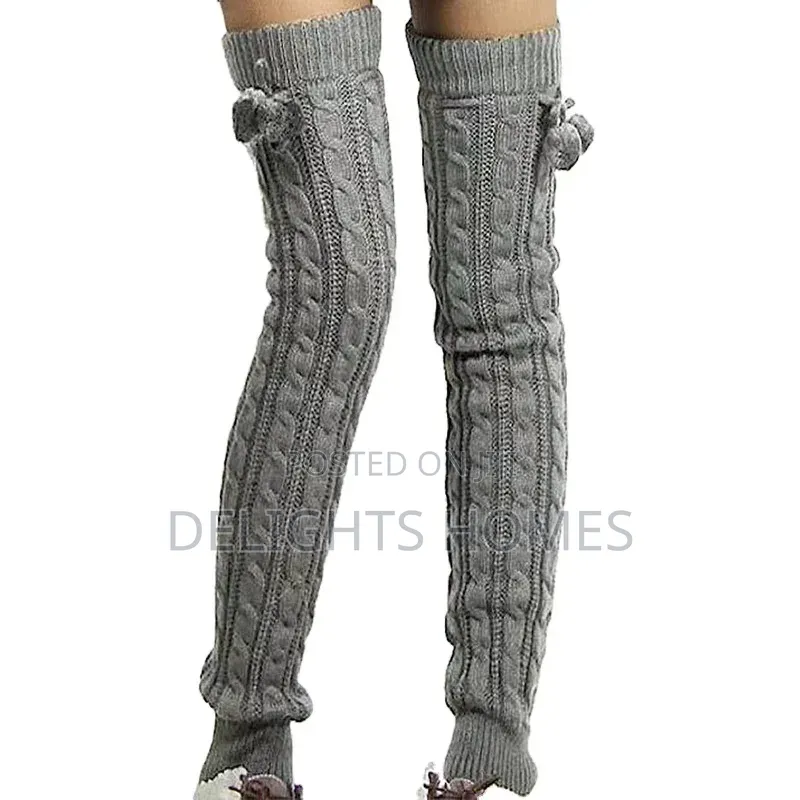 Knitted Thick Leg Warmers_za
