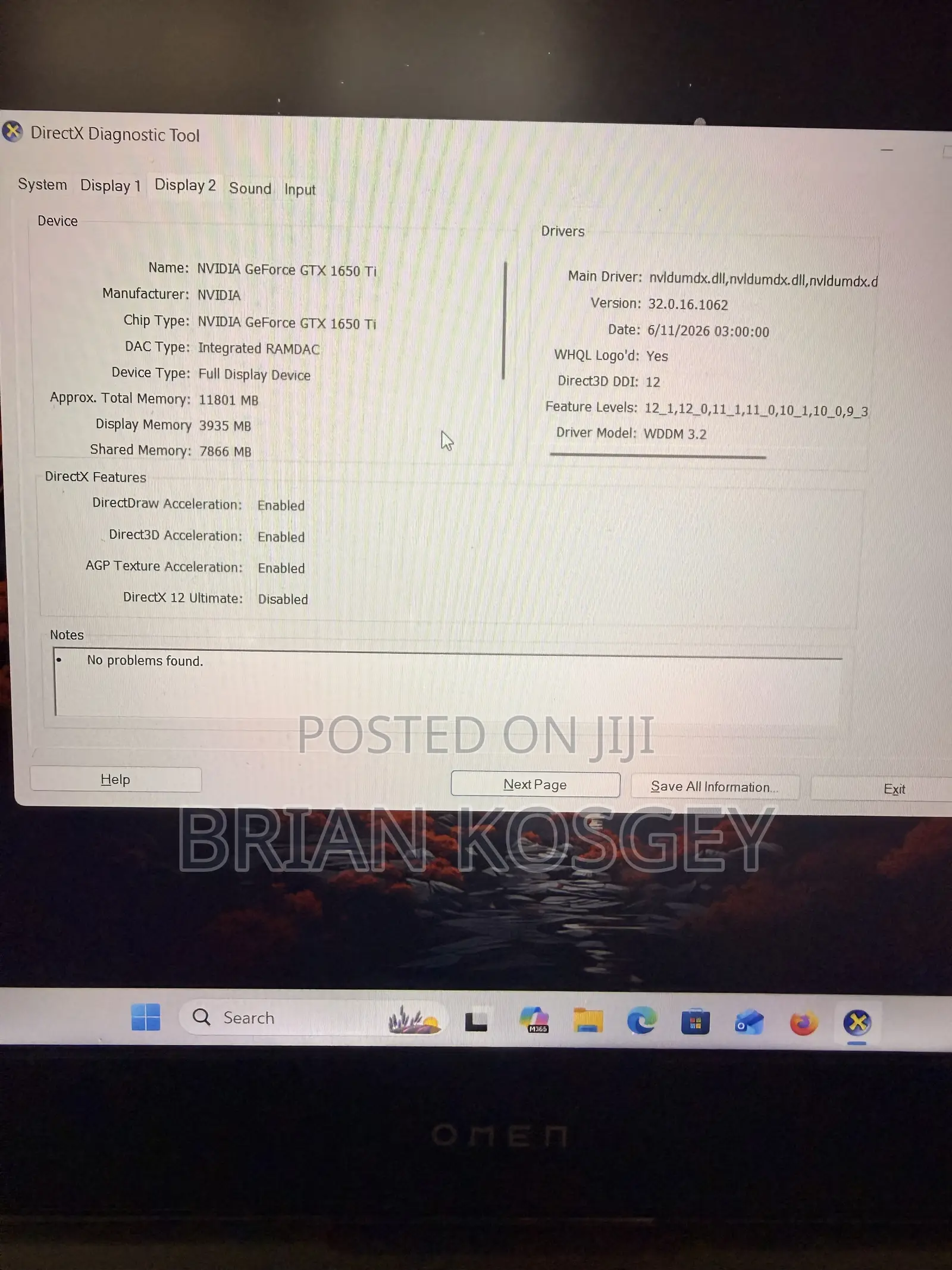 Laptop HP Omen 15 16GB AMD Ryzen 7 SSD 512GB