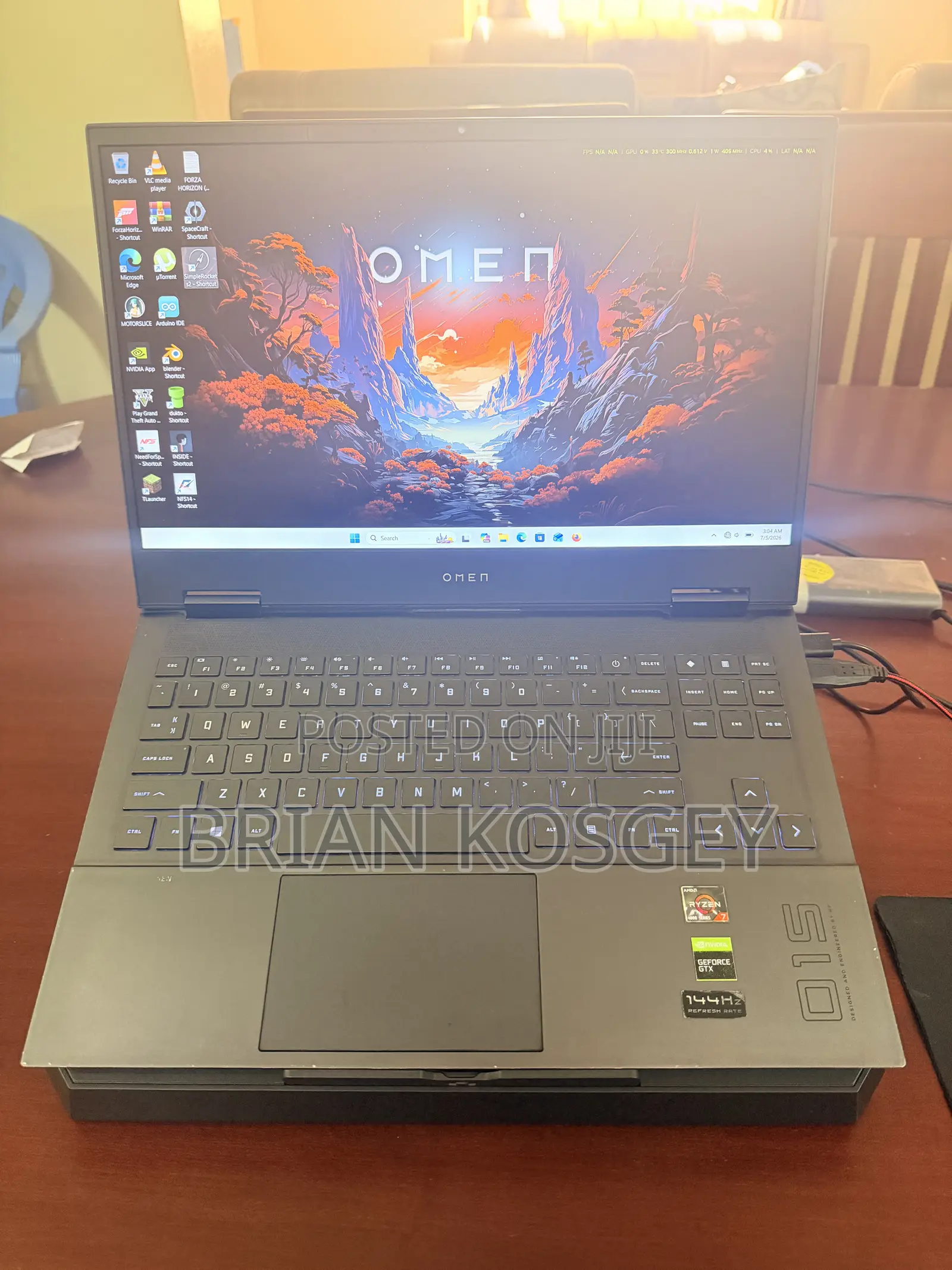 Laptop HP Omen 15 16GB AMD Ryzen 7 SSD 512GB