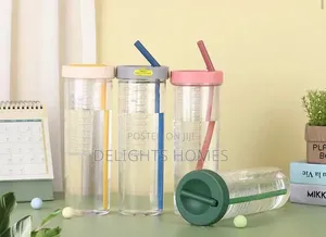 *Clear Acrylic 800ml Smoothie Tumbler With Foldable Straw_za