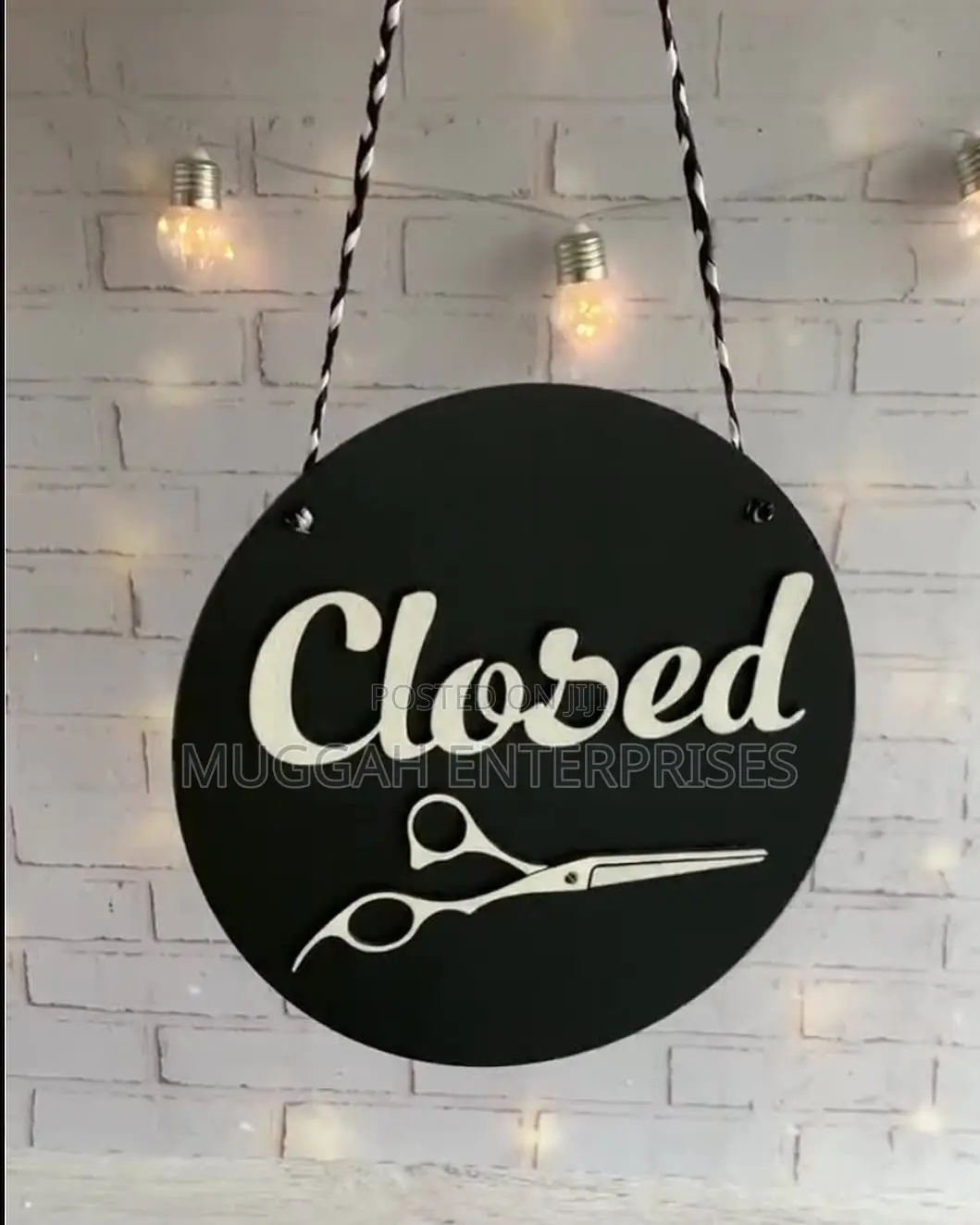 Saloon Barbershop Door Open Close Signs