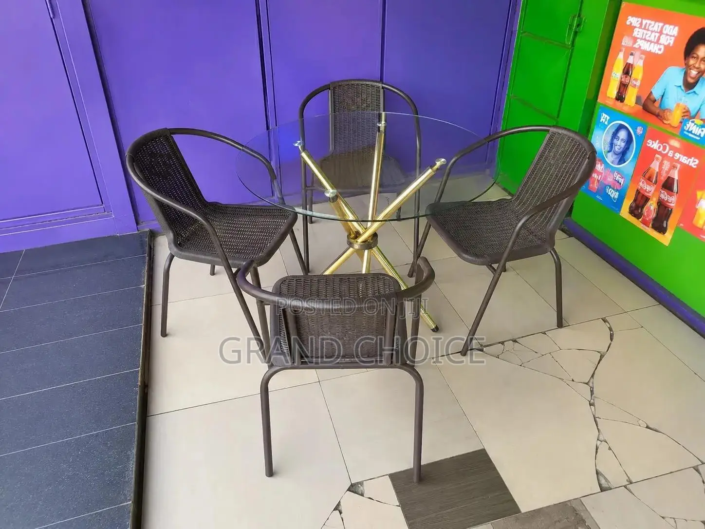 4-Seater Outdoor Rattan Dining Set