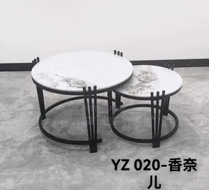 2 in 1 Executive Pure Marble Table