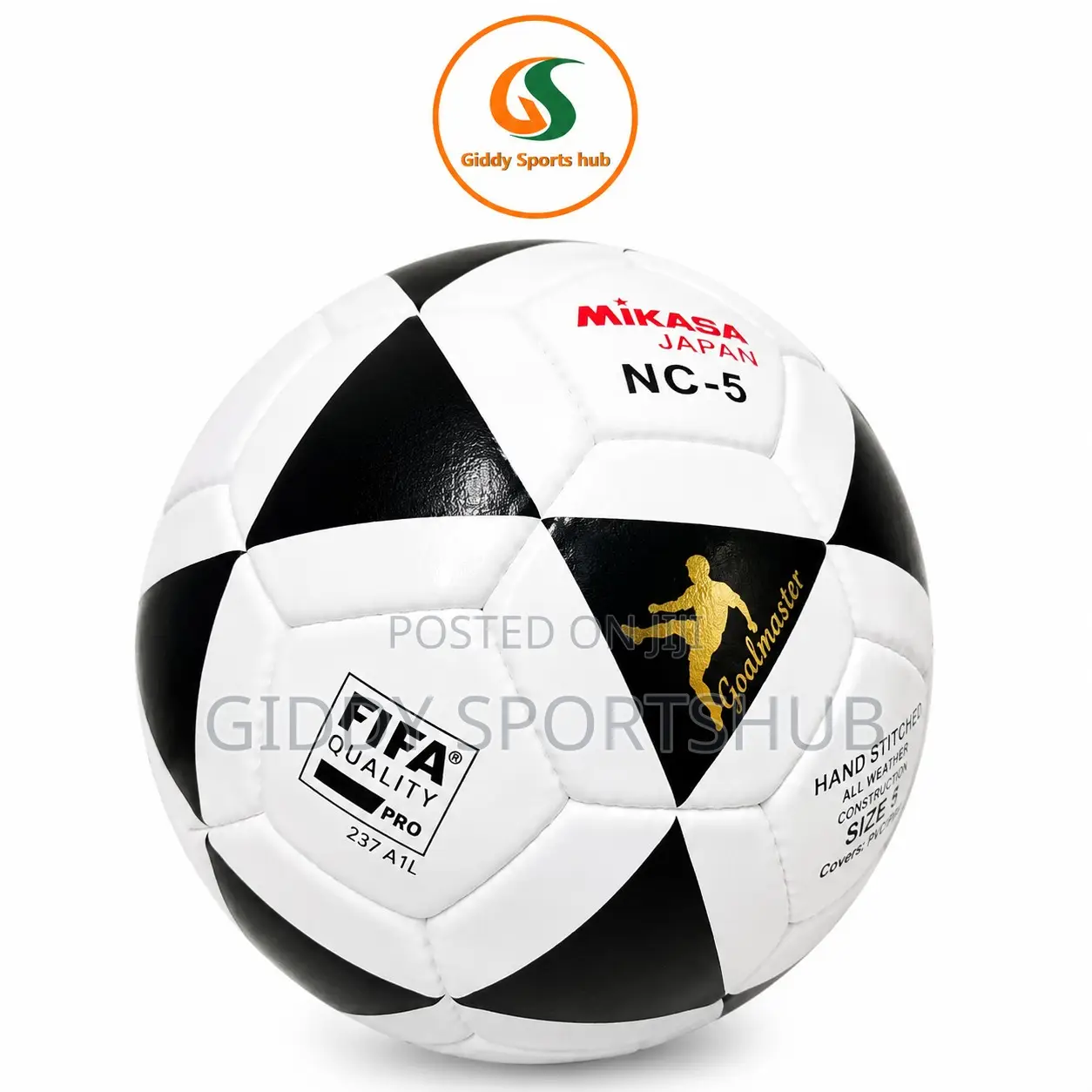 Mikasa NC-5 Hand-Stitched Football – FIFA Quality Size 5 Soccer Ball