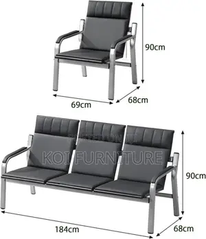 Office Sofa : Amanda 5 Seater Waiting Area Sofa Set