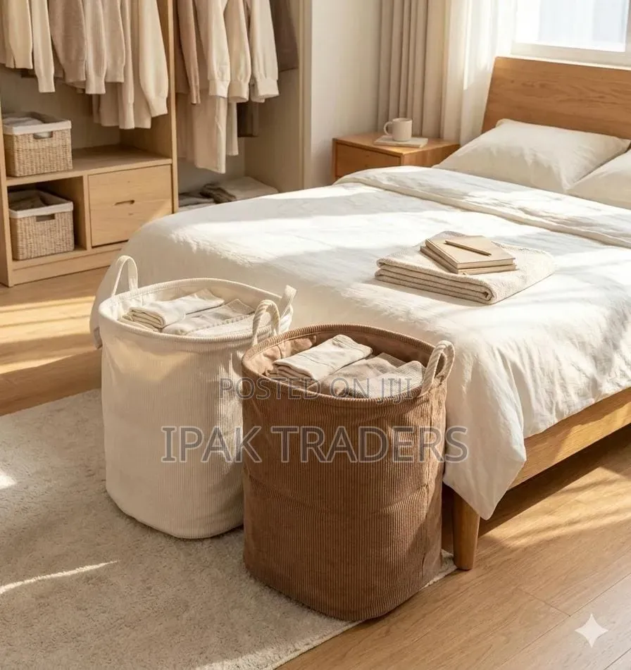 *Corduroy Storage Basket / Laundry Basket