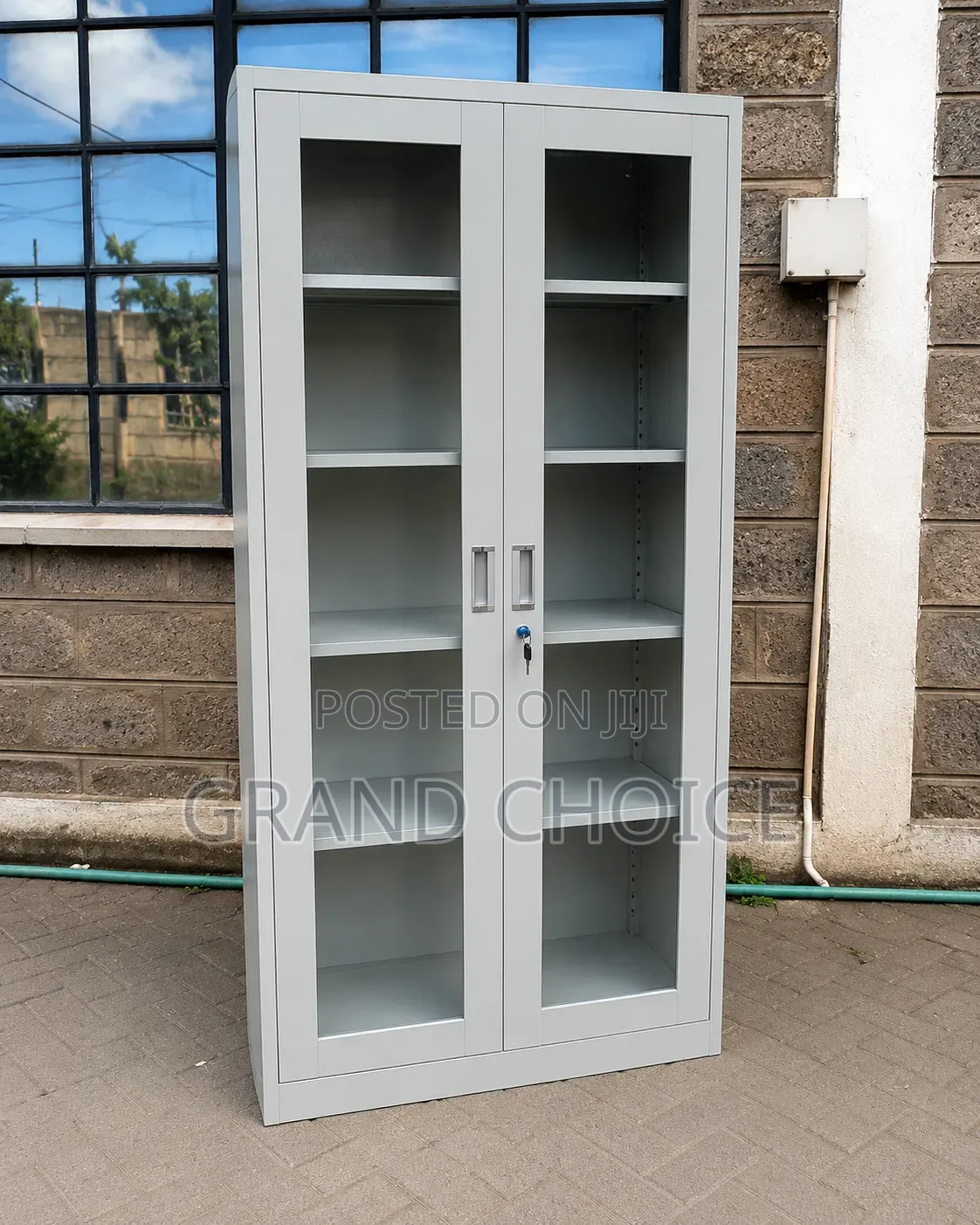 Premium 2-Door Steel Glass Display Cabinet