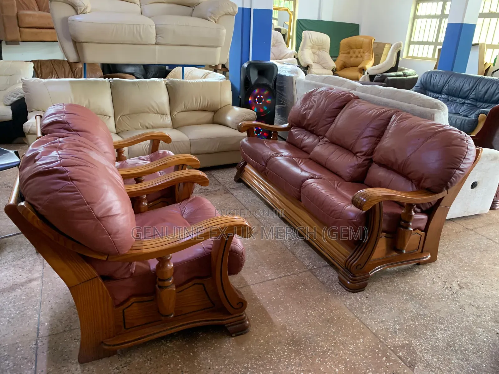 Genuine Ex-Uk Leather Sofas
