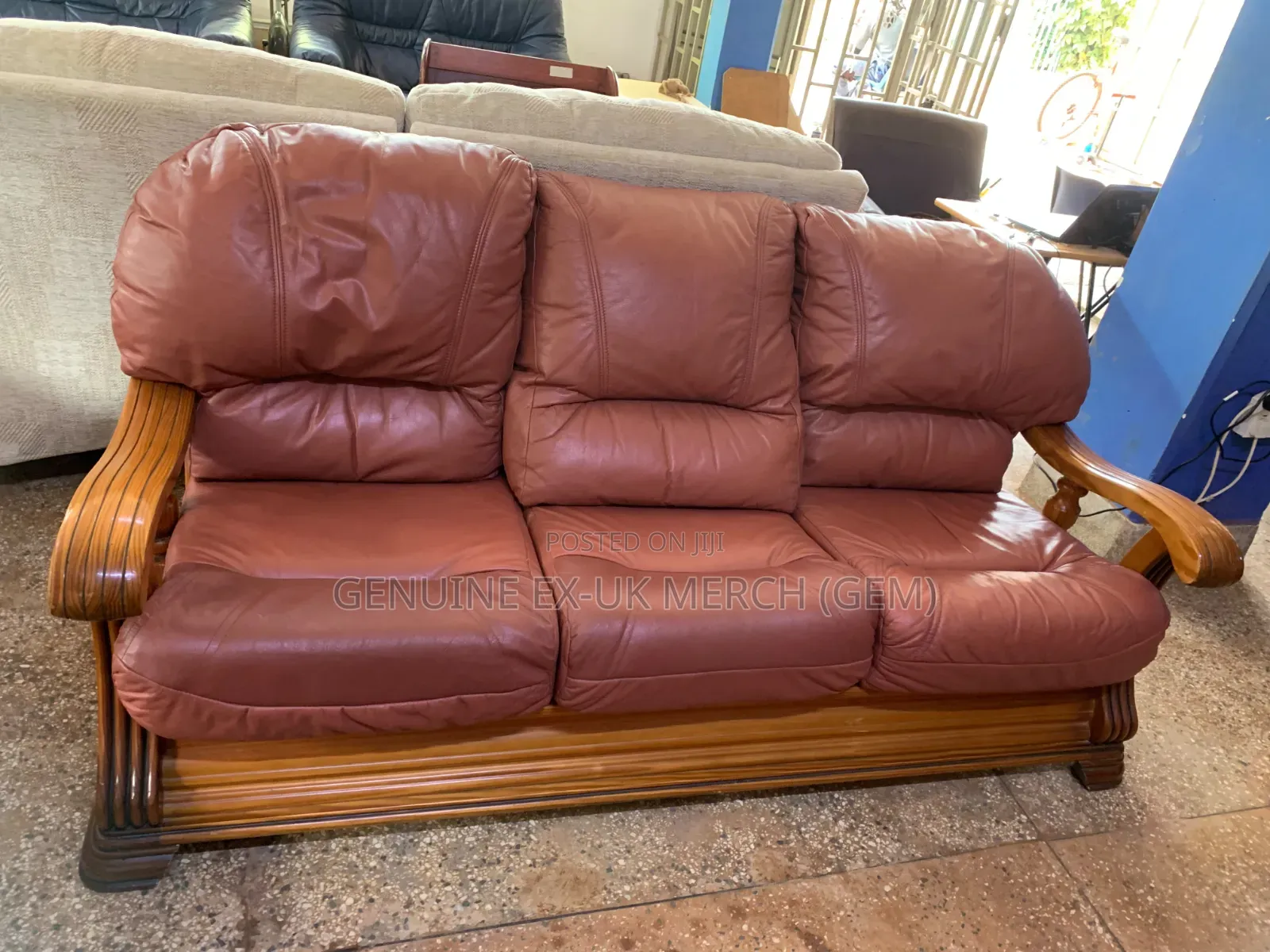 Genuine Ex-Uk Leather Sofas