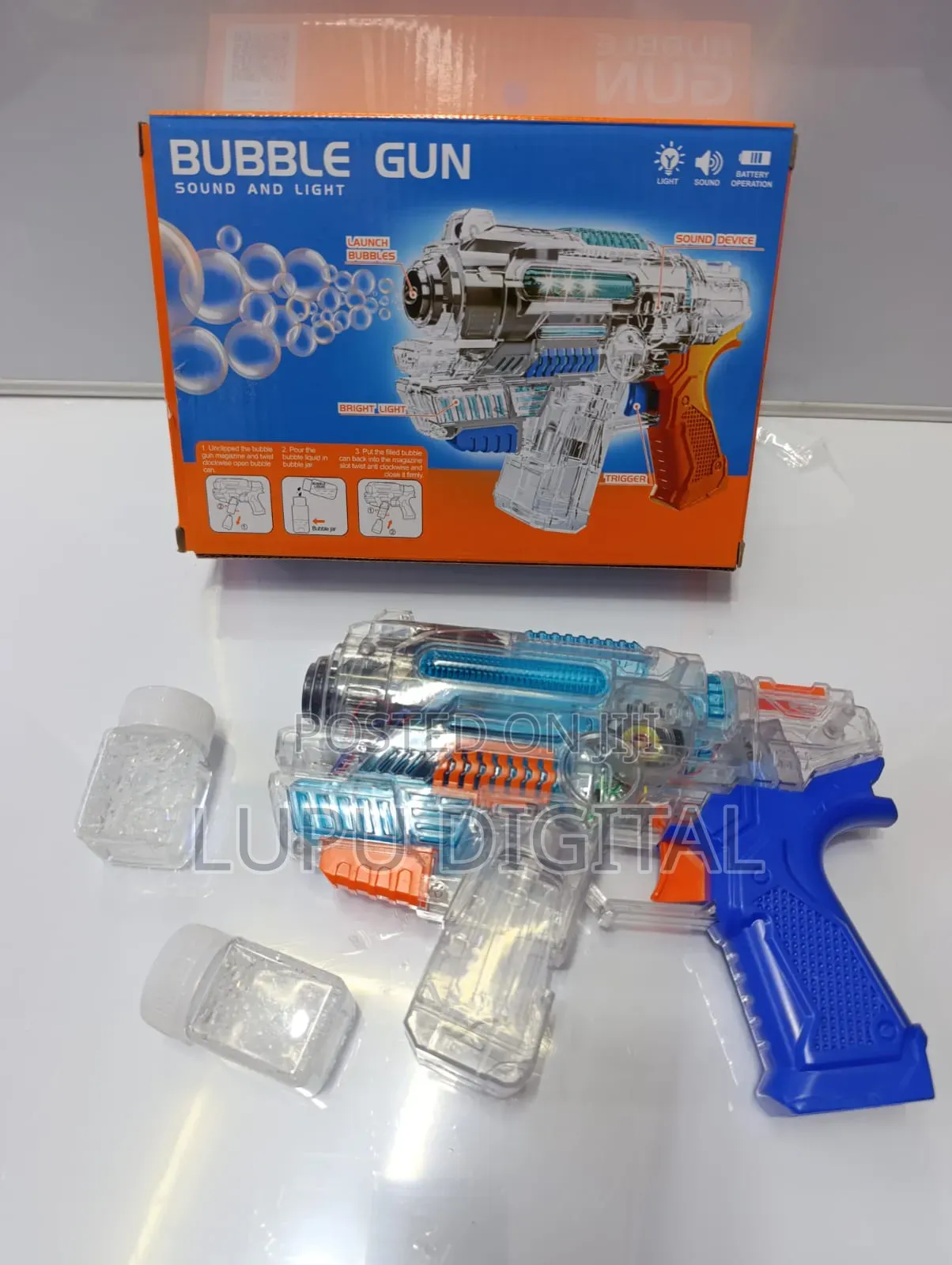 Bubble Gun With Light and Sound