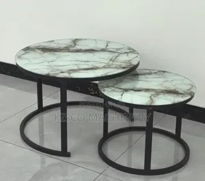 Luxury 2-in-1 Glass Marble Nesting Coffee Table for Living Room