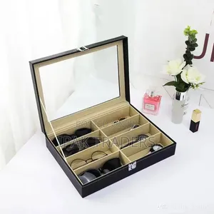 *8 Sots High Quality PU Leather Sunglasses Organizer Box