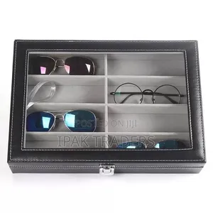 *8 Sots High Quality PU Leather Sunglasses Organizer Box