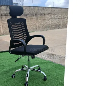 Secretarial Mesh Office Chair With Headrest