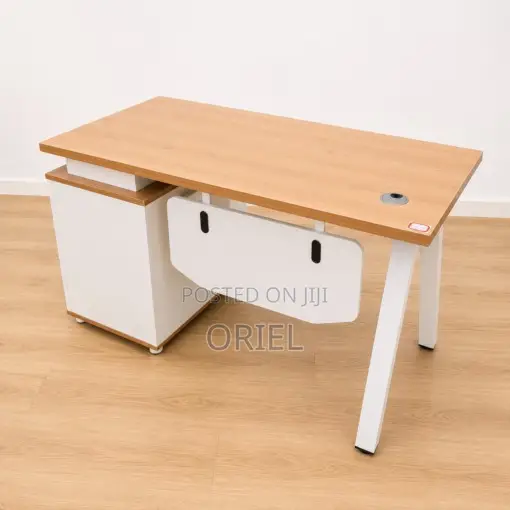 Office Desk : 1.4M Brown Office Staff Desk