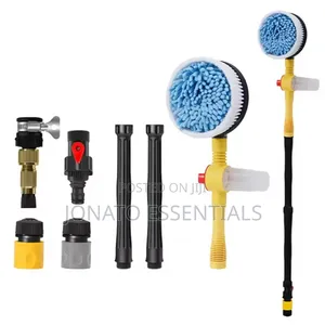 360 Rotating Car Wash Brush With Soap Dispenser Extension Rod