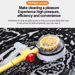 360 Rotating Car Wash Brush With Soap Dispenser Extension Rod