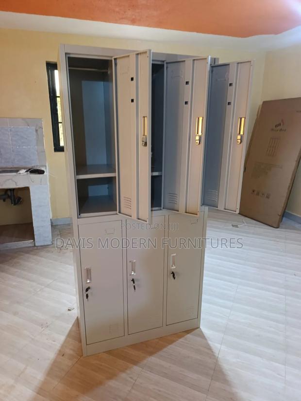 Light Gray Metal Locker Cabinet - main view