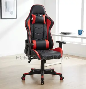 Gaming Chair: Red and Black Gaming Chair With Lumbar Support