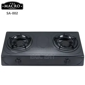 Macro SA-002 Gas Cooker 2 Burner Stainless + 6 Kg Gas Regulator, Pipe