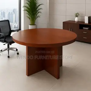 Office Table : 4-Person Round Conference Table