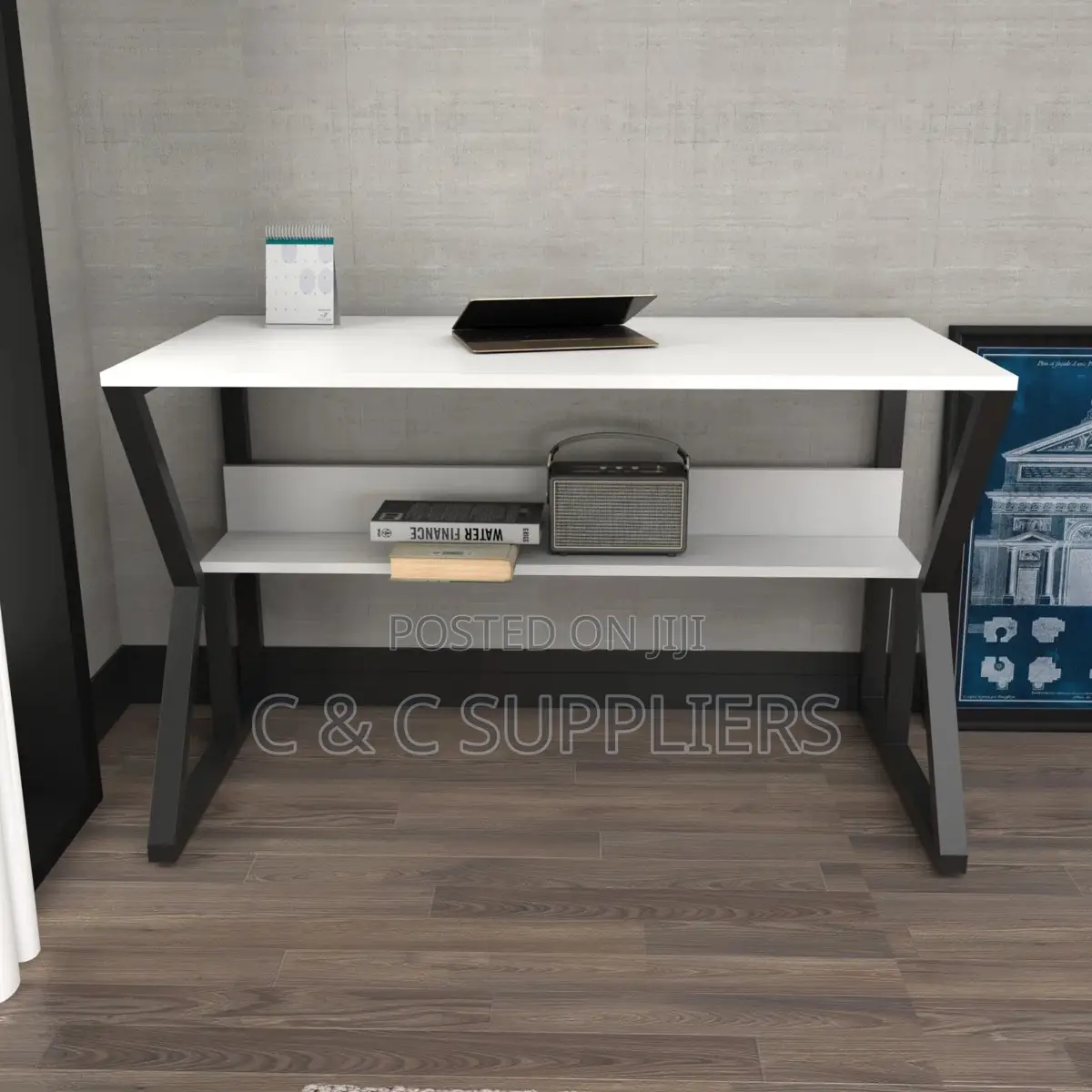 Office Computer Desk With Bookshelf