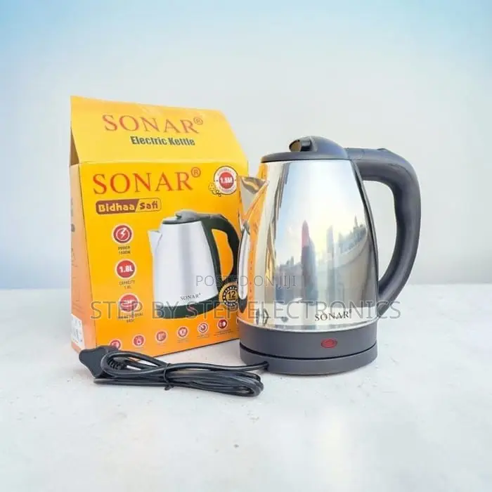 Safe 360° Rotational Base Stainless Steel Electric Kettle