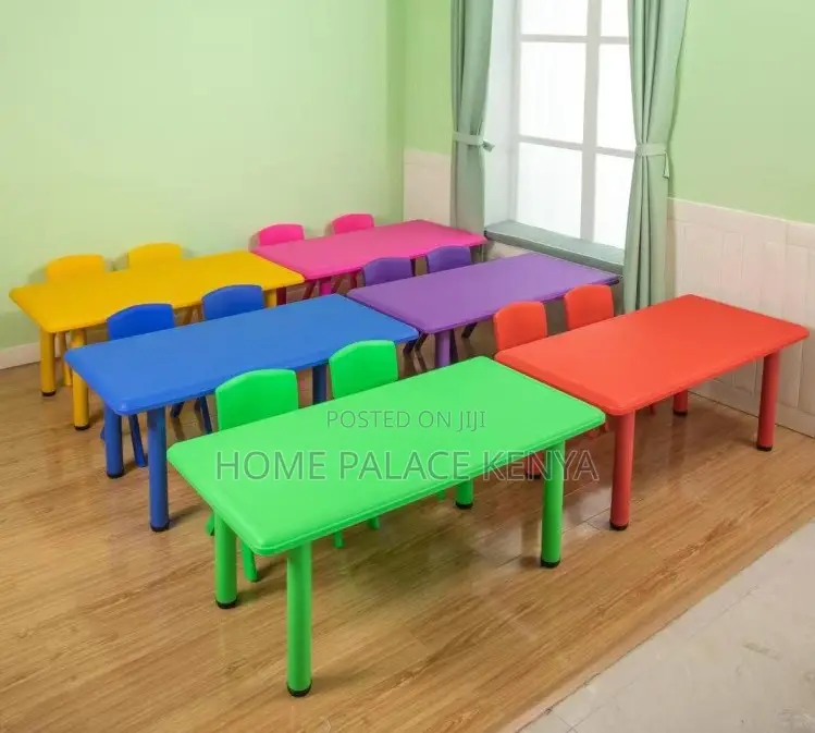 Plastic Table: Rectangular Fireproof Preschool Table