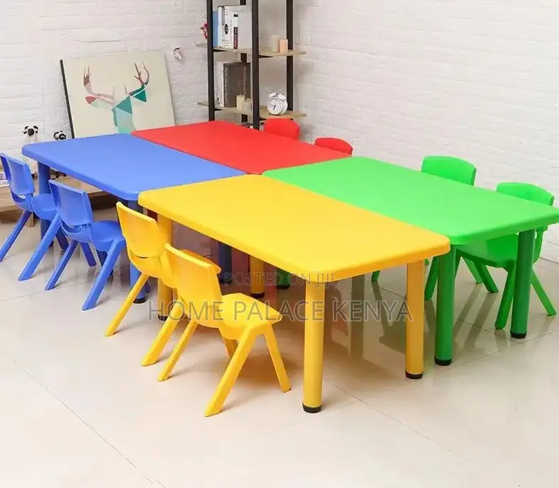 Plastic Table: Rectangular Fireproof Preschool Table