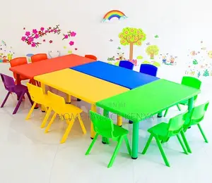 Plastic Table: Rectangular Fireproof Preschool Table