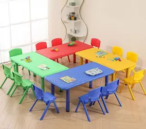 Plastic Table: Rectangular Fireproof Preschool Table