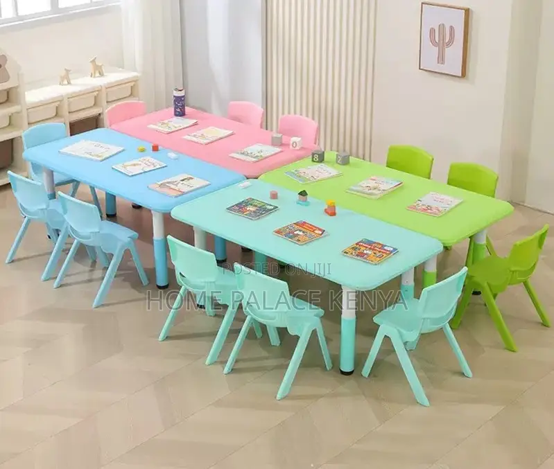 Plastic Table: Rectangular Fireproof Preschool Table